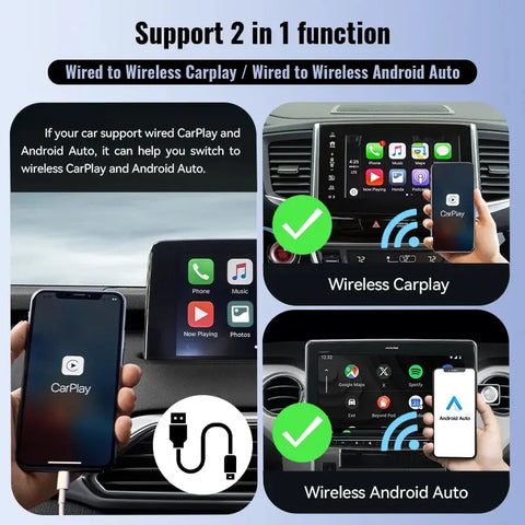 Cutting edge wireless CarPlay & Android Auto for Nissan (Just Plug in & Go)