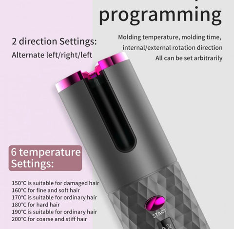 Curl master pro - Rechargeable Rotating Hair Curler