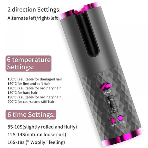 Curl master pro - Rechargeable Rotating Hair Curler
