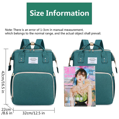 Folding Mommy Bag Lightweight Portable Folding Crib Bed Large-capacity Baby Backpack Female Mommy Outting Bag Mummy Bag