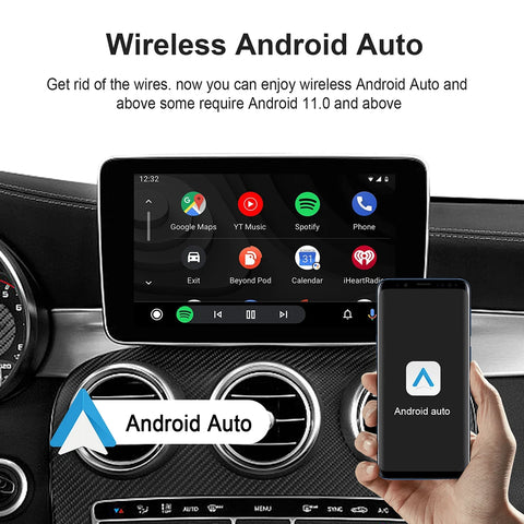 Carplay AI Box Android 13 Wireless Android Auto Smart TV Box For Youtube Netflix Toyota Mazda Hyundai Haval GMC Ford MG VW Kia