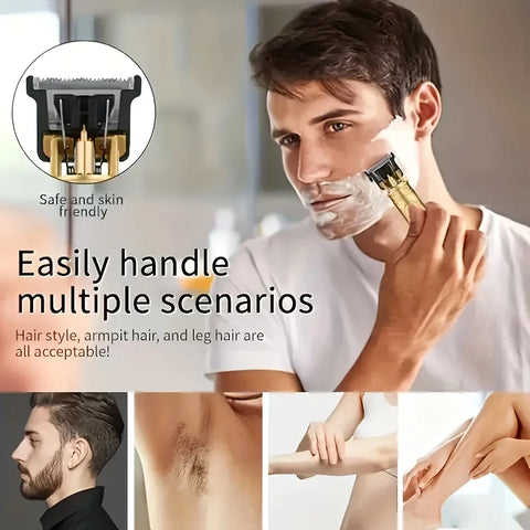 2024 Professional Hair Clipper for Men T9 Electric Hair Cutting Machine Barber Shaver Rechargeable Hair Trimmer Beard Shaving